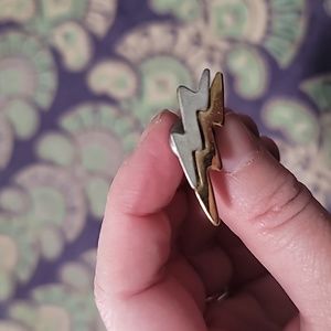 Vintage 2 in 1 Lightning Squiggle Lapel Pin